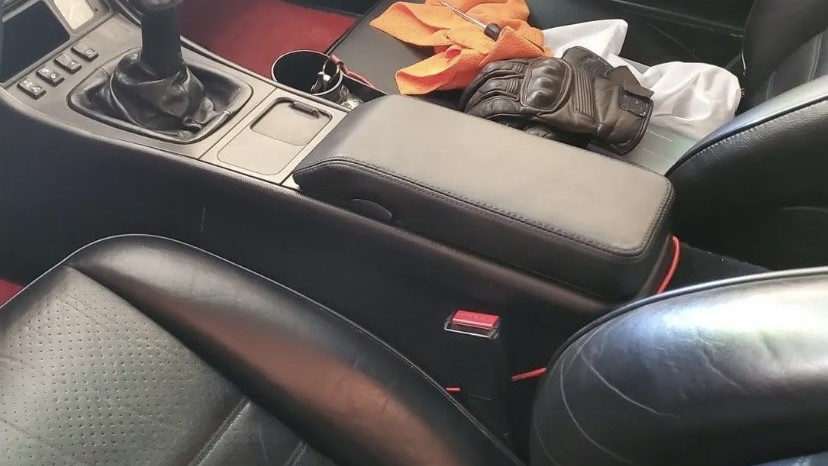 genuine leather console lid for Porsche 944, 968